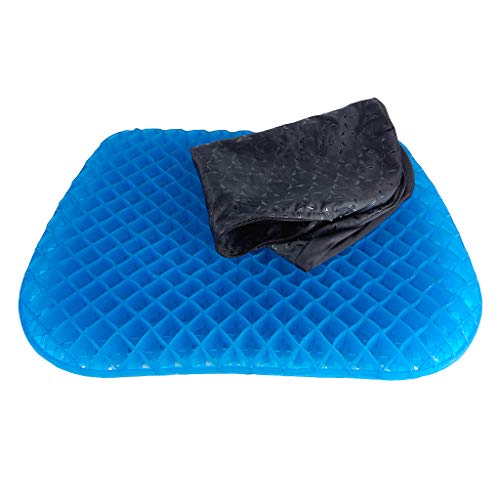 happy globe Cojín ortopédico | Cojín de asiento de gel con funda antideslizante | postura recta del cuerpo y alivio del coxis | Ideal para coche, oficina y silla de ruedas
