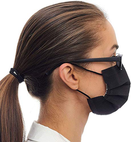 health2b Mascarillas Quirúrgicas Homologadas CE Certificado [50 unidades] Tipo IIR de 3 capas mascarilla de protección boca y nariz, DERMATEST® muy bueno (Negro)