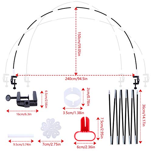 Herefun Kit de Arco de Globo, 47PCS Kit Arco Globos Soporte, Arcos de Globos de Mesa Cumpleaños para Bodas de Cumpleaños y Fiestas de Graduación Decoración Cumpleaños (A)
