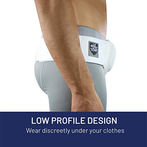 Hernia Guard por Everyday Medical I Cinturón de Hernia Inguinal para Hombres I Lado Izquierdo o Derecho I Braguero de Soporte para Hernia Inguinal con Correa de Cintura Ajustable I S/M
