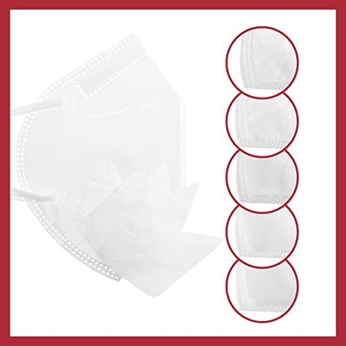 HIBRON Mascarilla FFP2 CE 2163, Protección Personal. Bolsa Individual. Alta filtración ≥95%, 5 capas. Pinza Nasal Suave/Ajustable, Mascarilla Profesional Libre de Grafeno