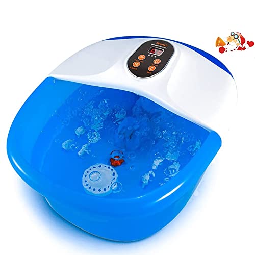 Hidromasaje para Pies Spa Pies Foot Spa Masaje Burbujas, Bañera Para Pies Aliviar los Dolores de los Pies Campo de luz Roja, Función de Mantenimiento del Calor, Spa para los pies