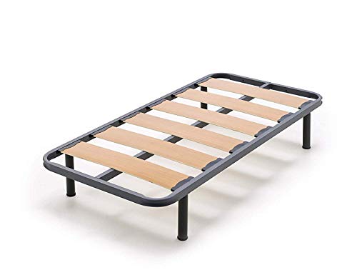 HOGAR24 ES Somier Lama Ancha Reforzada + 4 Patas Cilíndricas de 26cm, 105x190 cm