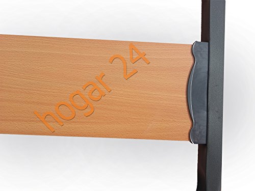 HOGAR24.es-Somier Somieres Lama Ancha Reforzada con Tacos Anti-Ruido y Patas cilíndricas, Tubo 40x30. Fabricación Nacional-105x190cm-PATAS 32CM