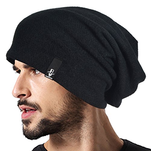 Hombre Algodón Negro Gorro Casquete Holgado Invierno Verano Sombreros