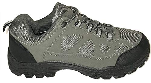 Hombres Gris Ortopédico Diabético Hospital Enfermera Cuidado de la Salud Absorbe Choque Trek Caminata Flexible Zapato, color Gris, talla 40 2/3 EU