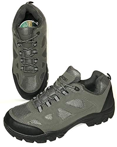 Hombres Gris Ortopédico Diabético Hospital Enfermera Cuidado de la Salud Absorbe Choque Trek Caminata Flexible Zapato, color Gris, talla 40 2/3 EU