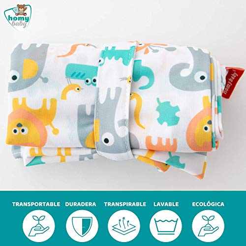 HOMYBABY® Bolsa Impermeable de tela [2pcs] - Organizador de pañales o ropa para guardería y colegio - Neceser viaje, playa, piscina, deporte - Bolsa pañales de tela para bebe - Bolsa merienda infantil