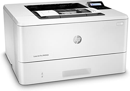 HP LaserJet Pro M404dn W1A53A, Impresora A4 Monofunción Monocromo, Impresión a Doble Cara Automática, Gigabit Ethernet, USB 2.0, HP Smart App, Pantalla Gráfica LCD, Blanca