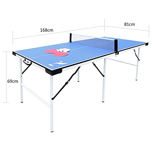 Hyner 5,5 Pies Mesa de Ping Pong Plegable Fácil de Montaje Estándar Internacional