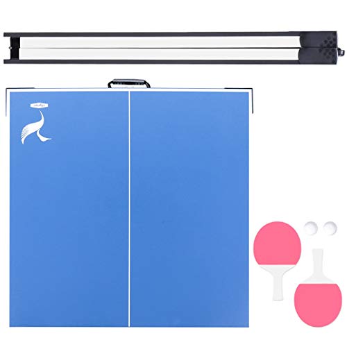 Hyner 5,5 Pies Mesa de Ping Pong Plegable Fácil de Montaje Estándar Internacional