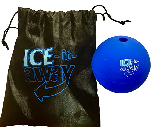 Ice-It-Away - Bola masajeadora de hielo para golpes, contusiones y lesiones - Reduce el dolor y la hinchazón - Silicona - Reutilizable