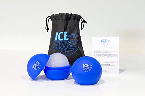 Ice-It-Away - Bola masajeadora de hielo para golpes, contusiones y lesiones - Reduce el dolor y la hinchazón - Silicona - Reutilizable