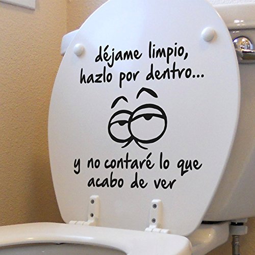 IDEAVINILO ÚNICO Vendedor Original - Sticker Déjame Limpio. Color Negro. Medidas: 28x31cm