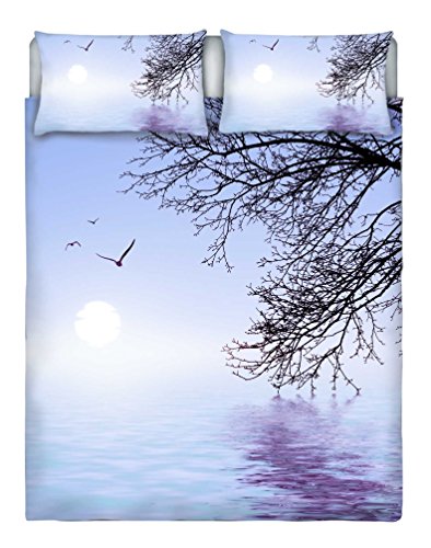 Italian Bed Linen 8058575011490 Juego de Cama con diseño de Digital a Cobertura Total de sábana y de Almohadas AW- 08, 100% algodón, de Matrimonio, 255 x 300 x 1 cm