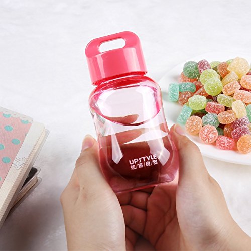 JILIGUALA Mini tazas de viaje de plástico para café, botella de agua, botella de agua, para leche, café, té, jugo, tamaño 180 ml (6 oz), paquete transparente de 3