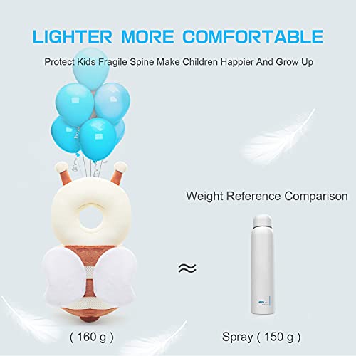 JINYJIA Almohada Protección para la Cabeza del Bebe, Protector de Cabeza de Bebé Ajustables, Suave Anti-Caídas Soporte para la Cabeza del Bebé, para Edad 4-24 Meses Bebé,Ábeja
