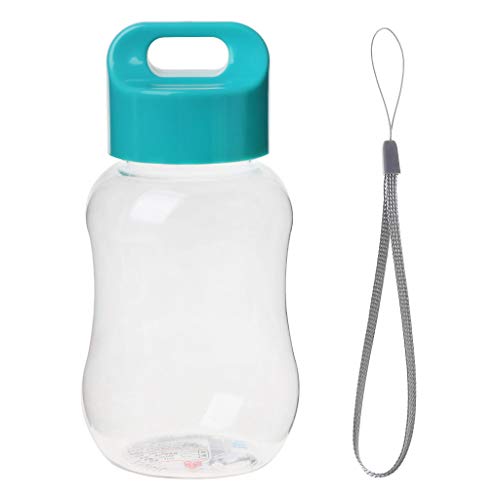 JIUYECAO Botella de agua de plástico de 200 ml Mini botella de agua linda para niños portátil a prueba de fugas pequeña botella de agua Bpa libre