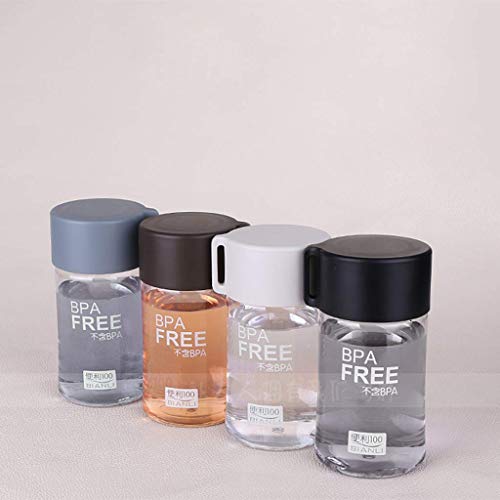 JIUYECAO Botella de agua plástica de 150 ml mini botella de agua linda para niños portátil a prueba de fugas pequeña botella de agua