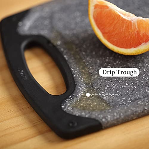 JOYBOY Tabla de cortar,3 Pcs Plástico Tablas de Cortar,ablas de Cocina para Cortar con Ranura para Jugos y Base Antideslizante,Libres de BPA,Apta para Lavavajillas