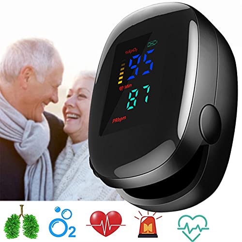 Joyfitness Inicio Oxímetro De Pulso Oxímetro De Pulso De Dedo para Niños Adultos Anciano, para Bajo Nivel De Saturación De Oxígeno En Sangre Monitor Pulso Monitor De Frecuencia Cardíaca Pantalla OLED