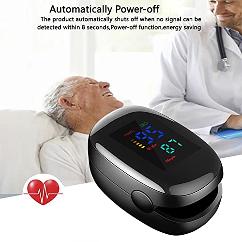 Joyfitness Inicio Oxímetro De Pulso Oxímetro De Pulso De Dedo para Niños Adultos Anciano, para Bajo Nivel De Saturación De Oxígeno En Sangre Monitor Pulso Monitor De Frecuencia Cardíaca Pantalla OLED