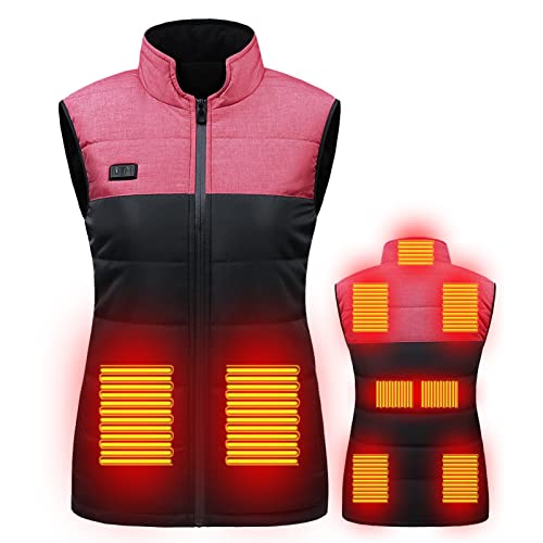 joyvio Chaleco con calefacción Chaqueta eléctrico de Invierno cálido USB para Mujeres y Hombres, Chaleco térmico eléctrico con 3 Niveles de configuración de Calor, Chaleco Calefactor Chaqueta Chaleco