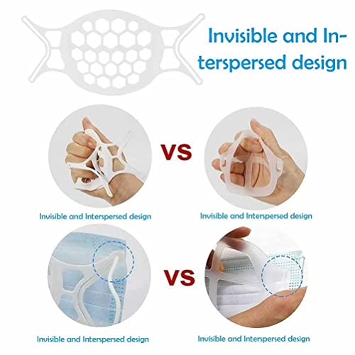 KAIYZP Soporte facial de silicona 3D, más grande, ofrece un espacio respirable más cómodo, soporte nasal interno reutilizable, más adecuado para hombres 5 piezas