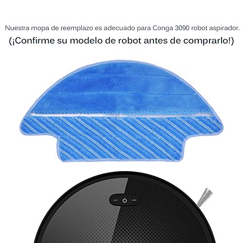 KEEPOW Accesorios de Recambios para Cecotec Conga Excellence 3090 Robot Aspiradora, Pack Familiar de 4 Filtros Hepa + 4 Cepillos Laterales + 2 Mopas + 1 Cepillo Principal