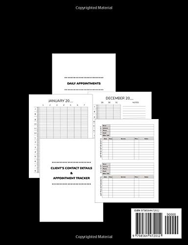 Kyphosis Therapy Appointment Book: Undated 12-Month Reservation Calendar Planner and Client Data Organizer: Customer Contact Information Address Book and Tracker of Services Rendered