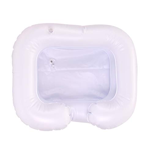 LACKINGONE Juego de Lavabos Inflables para Lavar El Cabello, para Ancianos, Discapacitados, Embarazadas, Heridas, Postradas en Cama, Minusválidos, Lavabo de Champú Portátil Baño de Cama