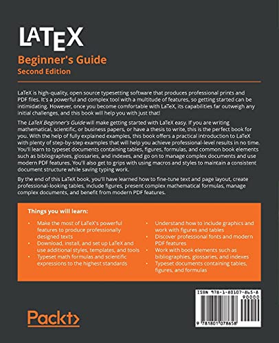 LaTeX Beginner's Guide: Create visually appealing texts, articles, and books for business and science using LaTeX, 2nd Edition