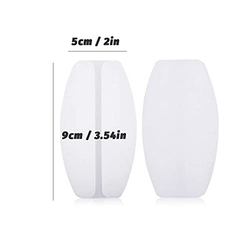 LEEQ - almohadillas de silicona para sujetador, soporte antideslizante para alivio del dolor, almohadillas de hombro, color blanco y rosa, 8 unidades