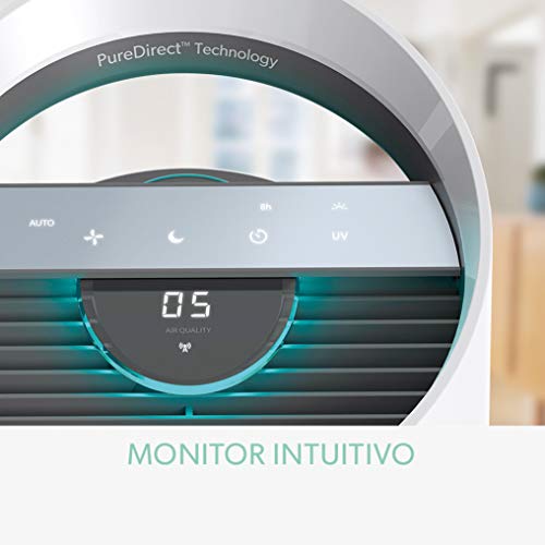 Leitz TruSens Purificador de aire Z-3000 HEPA SensorPod calidad de aire, atrapa virus, alérgenos de fiebre del heno, polvo, olores y humo, La UV-C mata +de 98% de bacterias, Para espacio hasta 70m²
