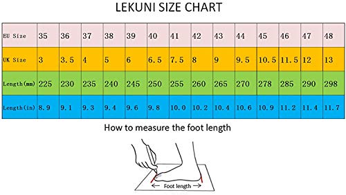 LeKuni Unisex Zapatos de Agua de Natación Calzado de Secado Rápido Respirable Soles de Color Zapatos de Agua Piscina Playa-1718BlackJY39