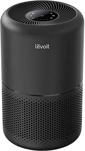 LEVOIT Core 300 Purificador de aire con filtro HEPA H13, CADR 187 m³/h hasta 40 m², elimina 99.97 % alergia, polen, olor y caspa de mascota, 24 dB modo de sueño, libre de ozono, temporizador, negro