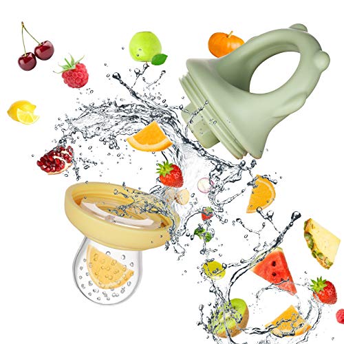 Lictin Alimentador de Fruta para Bebé-11 PCS Chupete Fruta Bebe Cuchara Biberon Bebe sin BPA Cuchara Dispensadora de Comida Alimentador Bebe Alimentador Antiahogo Bebe para Frutas,Verduras y Carnes