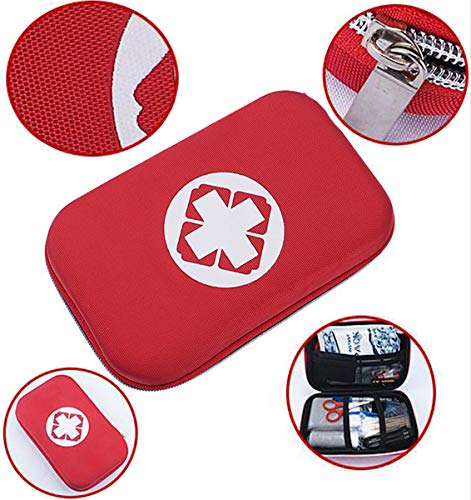 Liuer 3PCS Botiquín de Primeros Auxilios Pequeño para el Coche Hogar Camping Caza Viajes Aire Libre o Deportes Botiquín de Primeros Auxilios Survival Tools Mini Box Kit Bolsa Médica(Paquete Vacio)