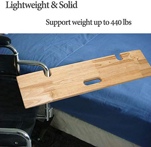 LJXiioo Dispositivo de Asistencia de Tablas deslizantes de Transferencia de Madera para Pacientes Ancianos y discapacitados de Silla de Ruedas a Cama, bañera, automóvil