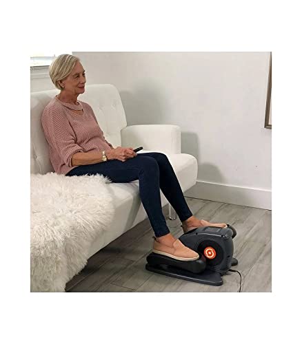 Maquina de rehabilitación eléctrica, AHORA Con CORREAS de Sujeción, Pedalier eléctrico, Mini Entrenador, Mini Elíptica, Gimnasia Pasiva y activa, Mini Bike, Vibro Legs, Pantalla Led, mando a distancia