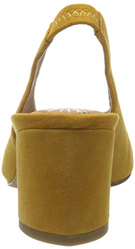Marco Tozzi 2-2-29605-24, Sandalias de Talón Abierto Mujer, Amarillo (Saffron 627), 39 EU