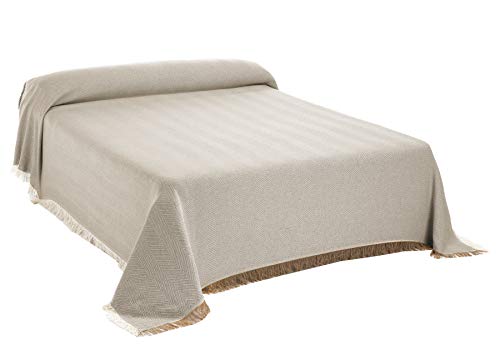 Martina Home Espiga Foulard Multiusos, Tela, Crudo/Beige, 230 x 260 cm