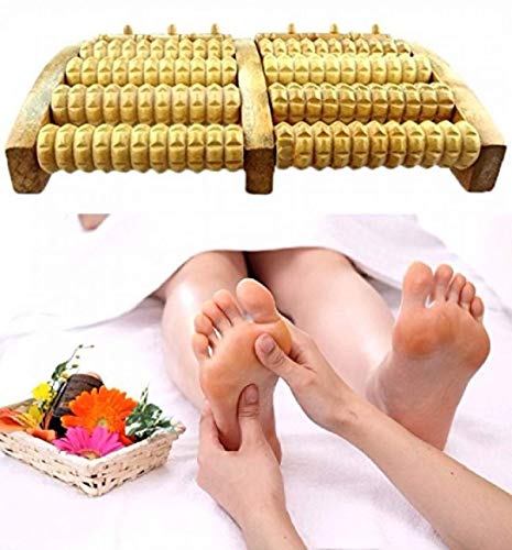 Masajeador de pies Equipo sanitario de madera Rodillos de masaje de pies Rodillos de masajeador de pies (grandes). Relaja y alivia la fascitis plantar, el dolor de talón y arco.