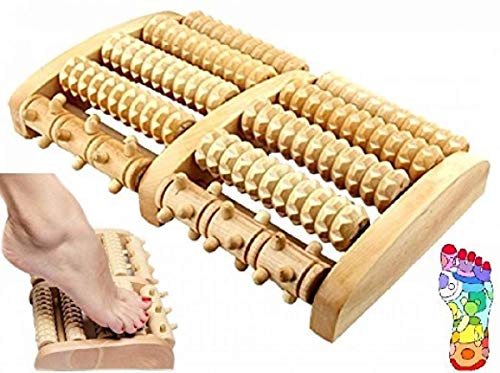 Masajeador de pies Equipo sanitario de madera Rodillos de masaje de pies Rodillos de masajeador de pies (grandes). Relaja y alivia la fascitis plantar, el dolor de talón y arco.