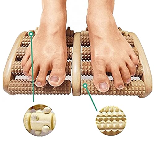 Masajeador de pies Equipo sanitario de madera Rodillos de masaje de pies Rodillos de masajeador de pies (grandes). Relaja y alivia la fascitis plantar, el dolor de talón y arco.