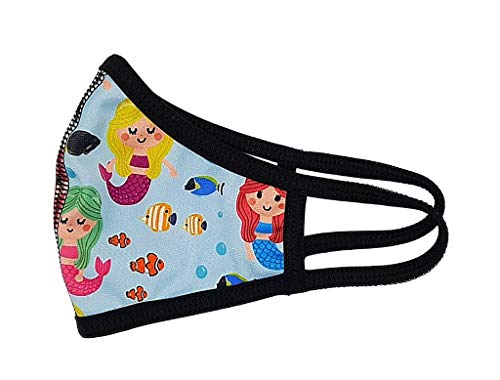 mascarilla tela homologada Talla Infantil niña - Sirenas - mascarillas tela homologadas lavables y mascarilla reutilizable - mascarillas reutilizables homologadas - mascarilla deportiva