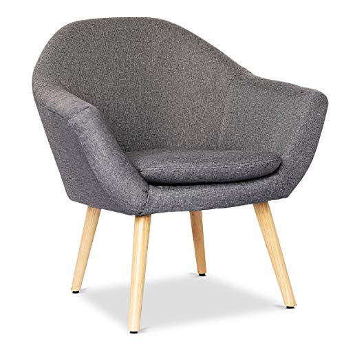Mc Haus NAVIAN - Sillón para Salón, Butaca Comedor o Dormitorio, Escandinavo, Gris Marengo