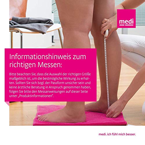 medi Mediven elegance 0240114 - Medias de compresión hasta la rodilla para mujer, con punta cerrada, CCL2, sin banda adhesiva, color caramelo, talla IV normal