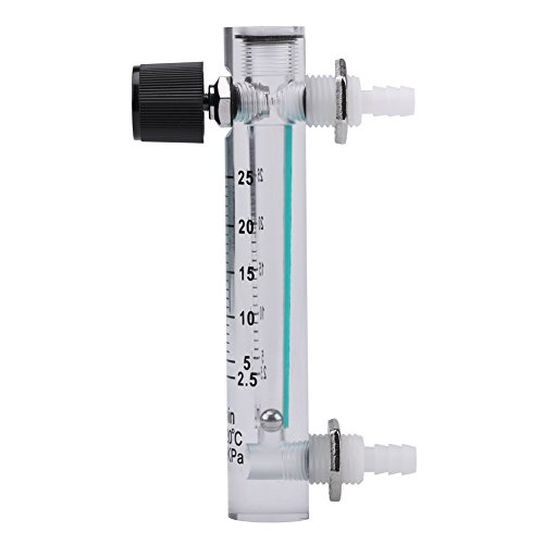 Medidor de Flujo de Gas Stronerliuo 2.5-25LPM medidor de Flujo de oxígeno medidor de Flujo de Aire con válvula de Control para oxígeno/Aire/Gas