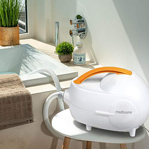 Medisana MBH Baño de burbujas, colchoneta de burbujas con dispensador de aromas, 3 niveles de intensidad, apto para todos los baños, con mando a distancia, para la relajación, 2ª generación